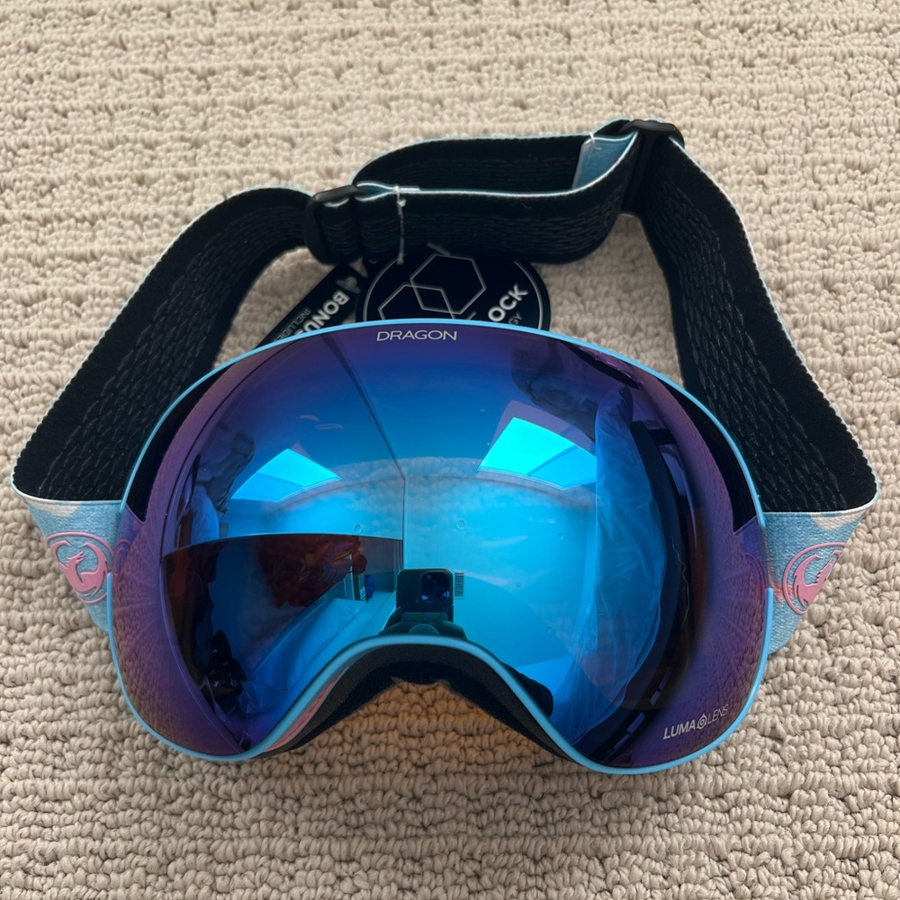 Brand New Dragon Snow Goggle X2S with Blue Ion LumaLens and Bonus Lens